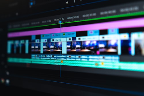 Art director reviewing campaign visuals on a studio monitor